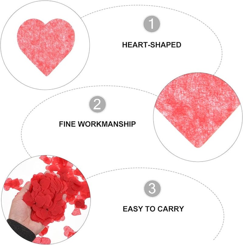 Red Heart Shaped Paper Confetti For Valentine Wedding Party Table Decoration - Image 5